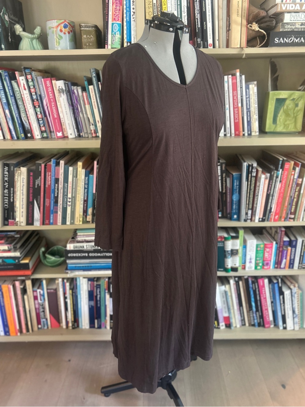 J. Jill Chocolate Long Sleeve Dress